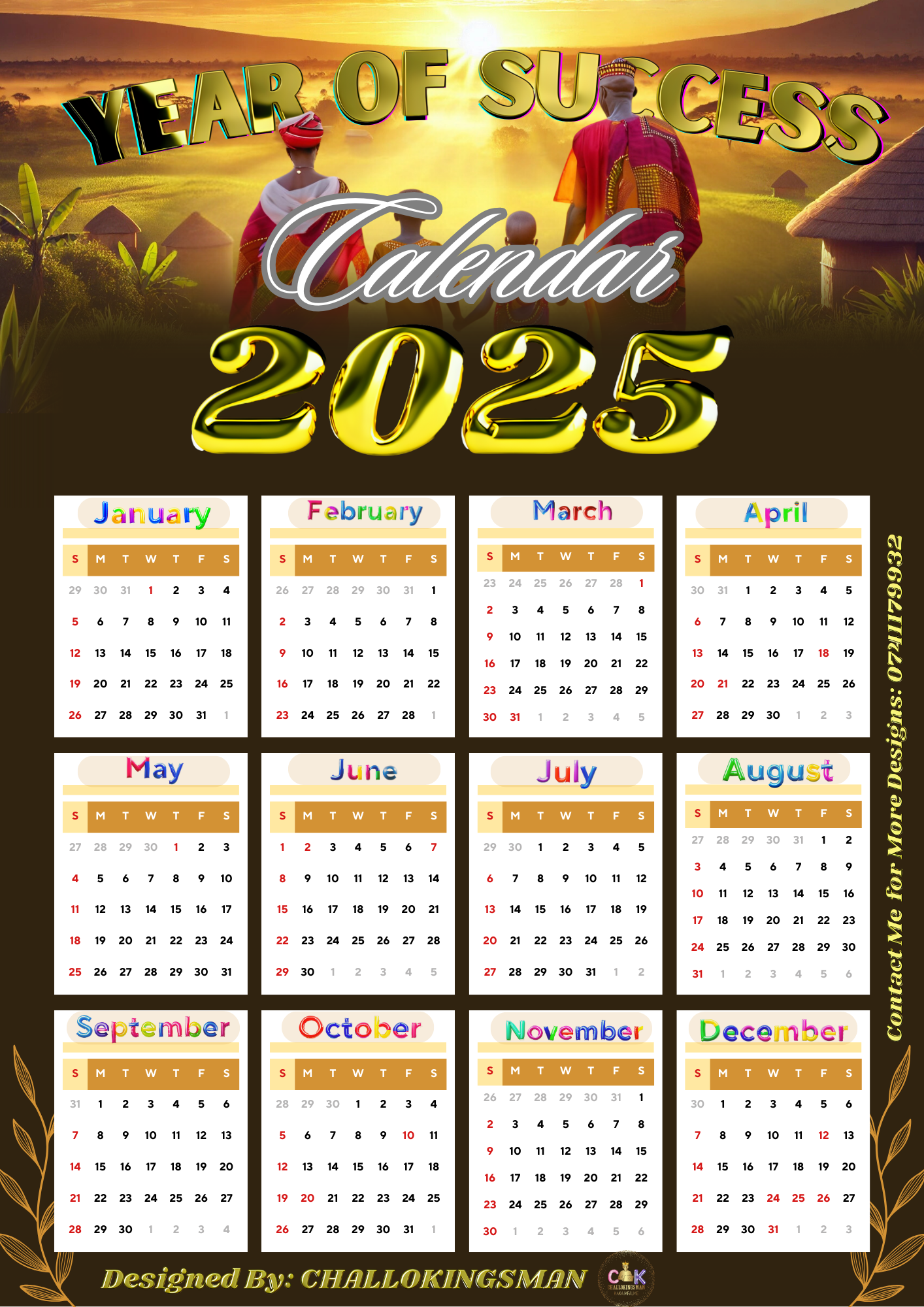 2025 Calendar Design